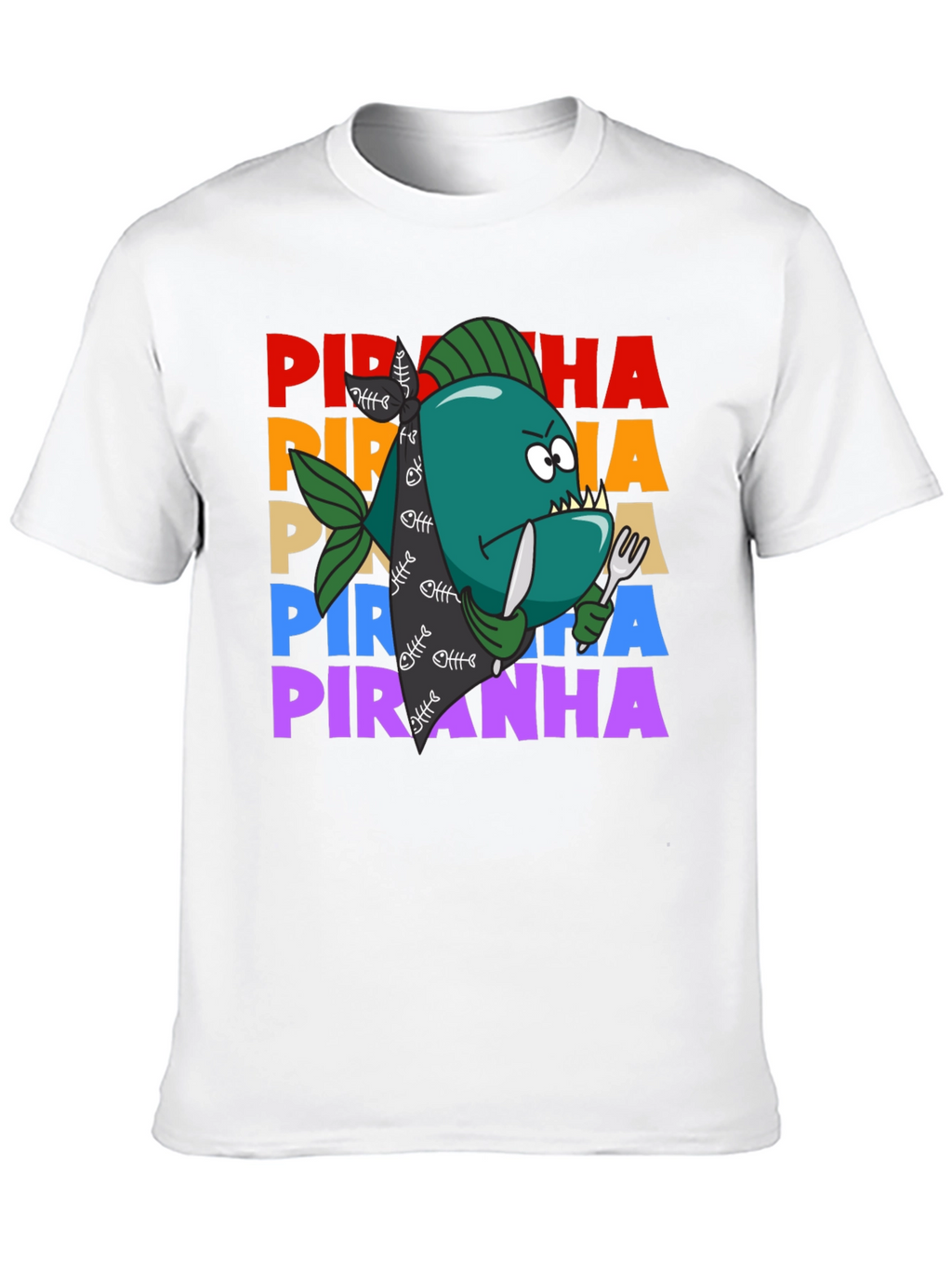Piranha Graphic T-Shirt - Funny Fish Design