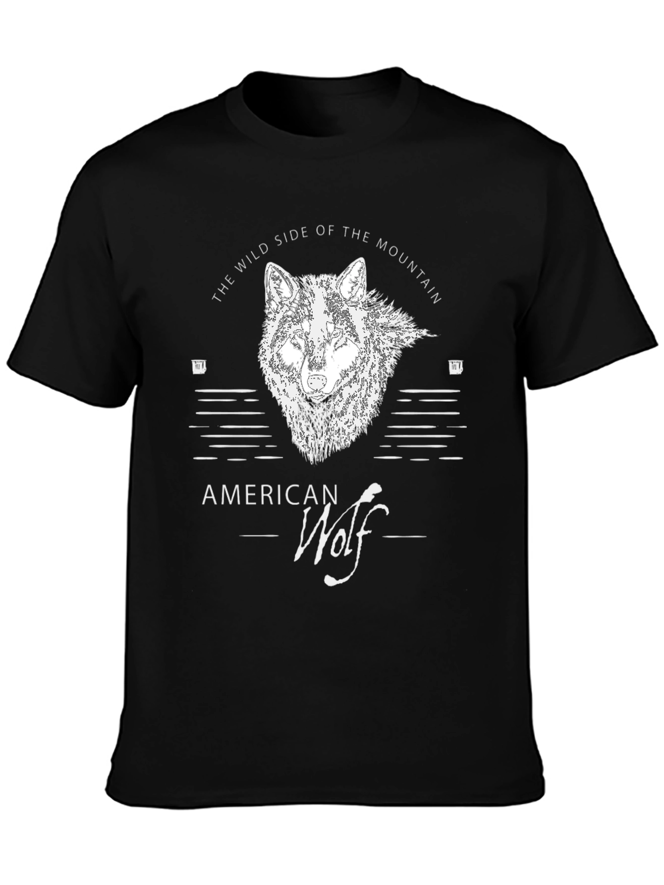 American Wolf Graphic T-Shirt - Wild Side of the Mountain Tee