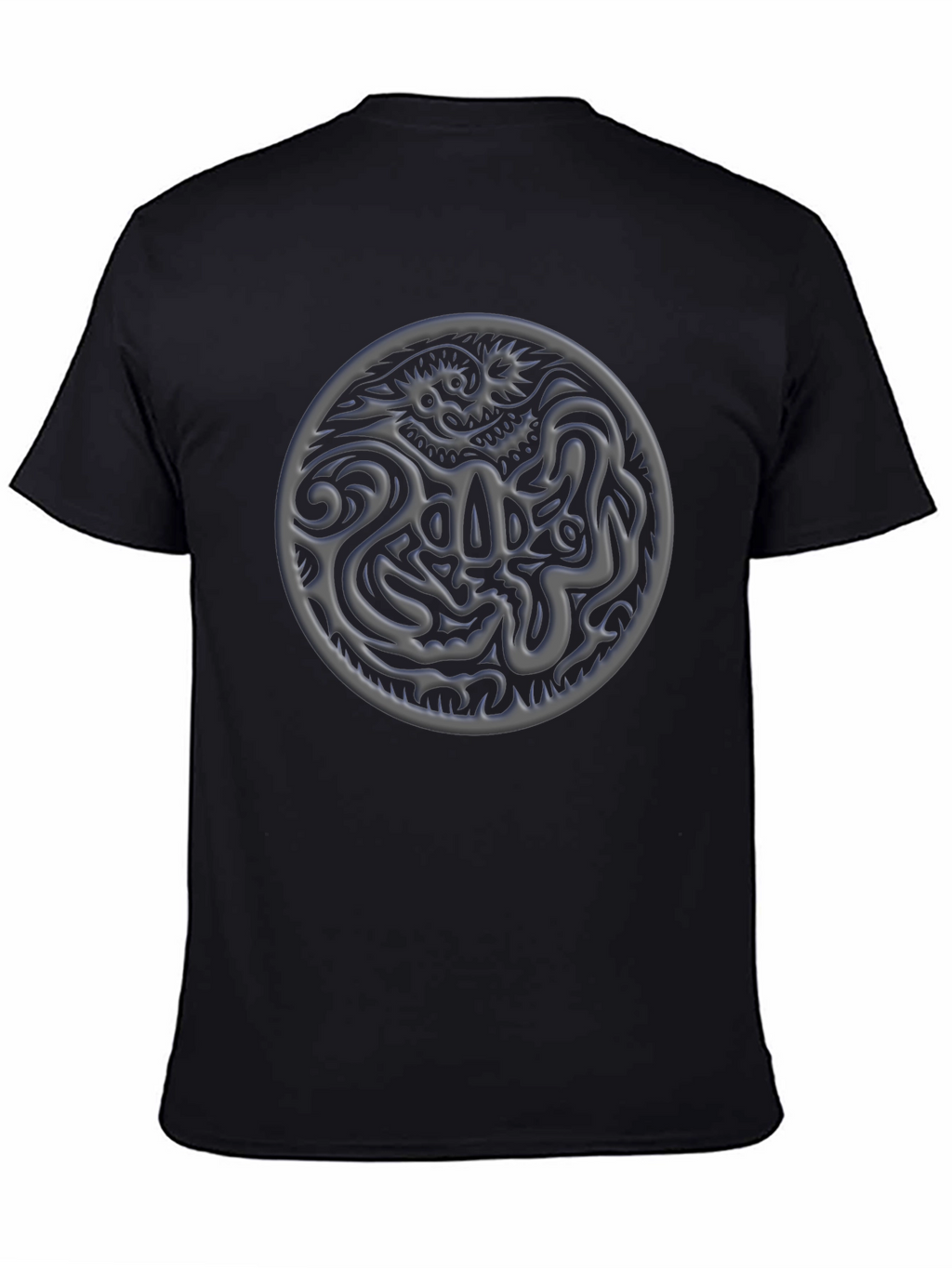 Dragon Emblem Graphic Tee - Stylish Black T-Shirt