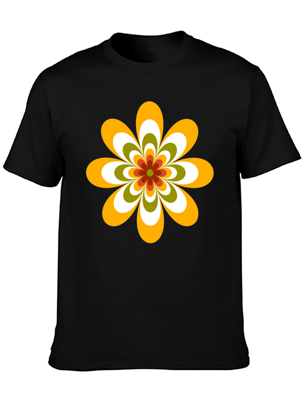 Retro Flower Graphic Tee - 70s Style