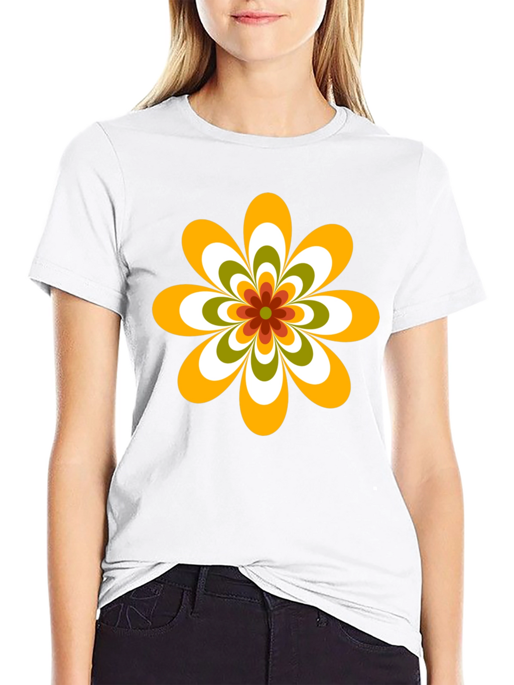 Retro Flower Graphic Tee - 70s Style