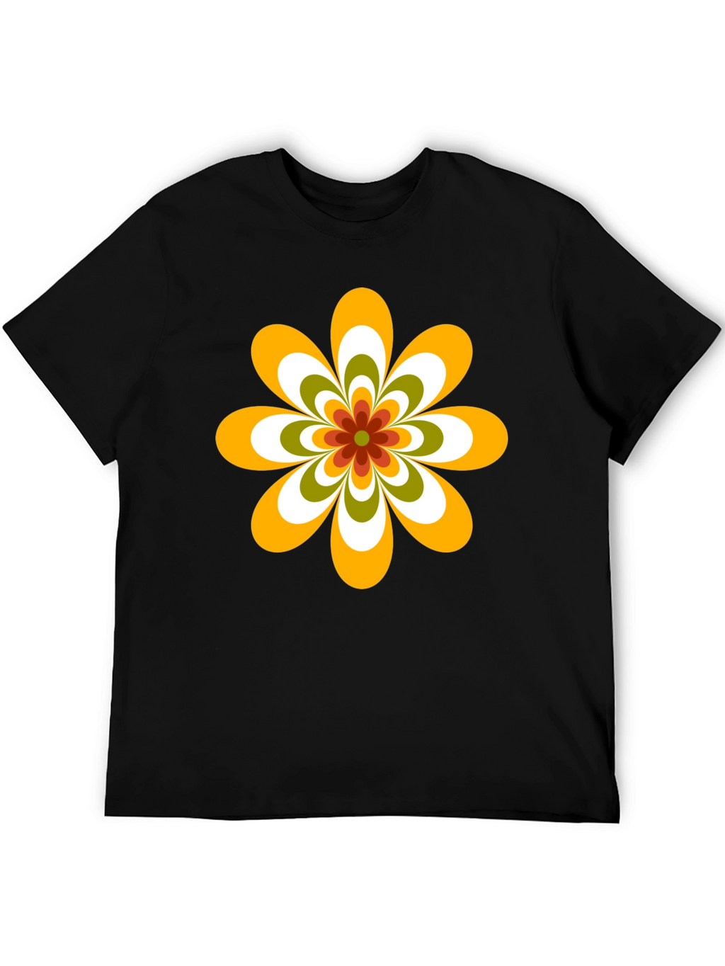 Retro Flower Graphic Tee - 70s Style