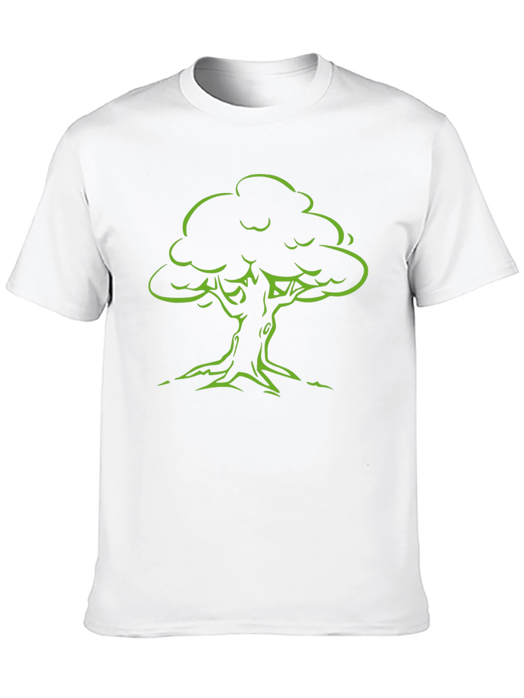 Green Tree Graphic Black T-Shirt - Nature Inspired Tee