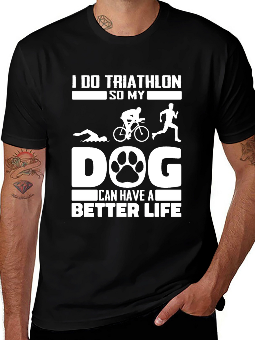 Triathlon Dog Lover T-Shirt: Better Life