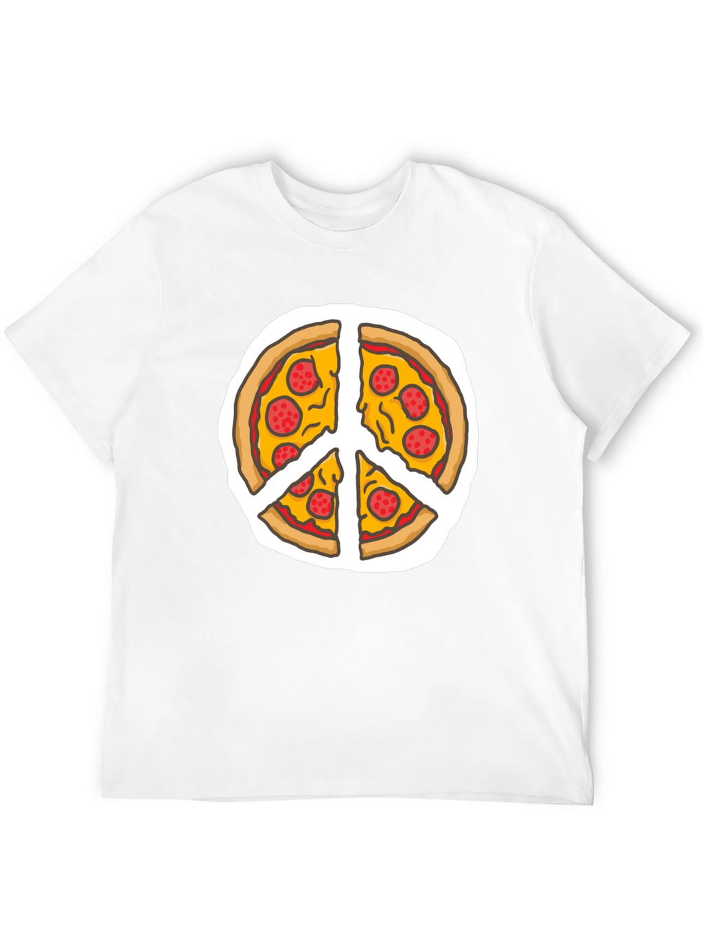 Pizza Peace Sign T-Shirt - Funny Foodie Tee