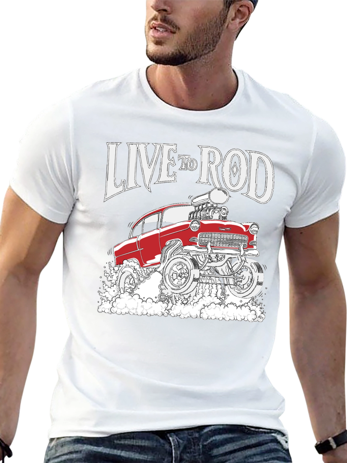 Live to Rod Hot Rod Graphic Tee - Black