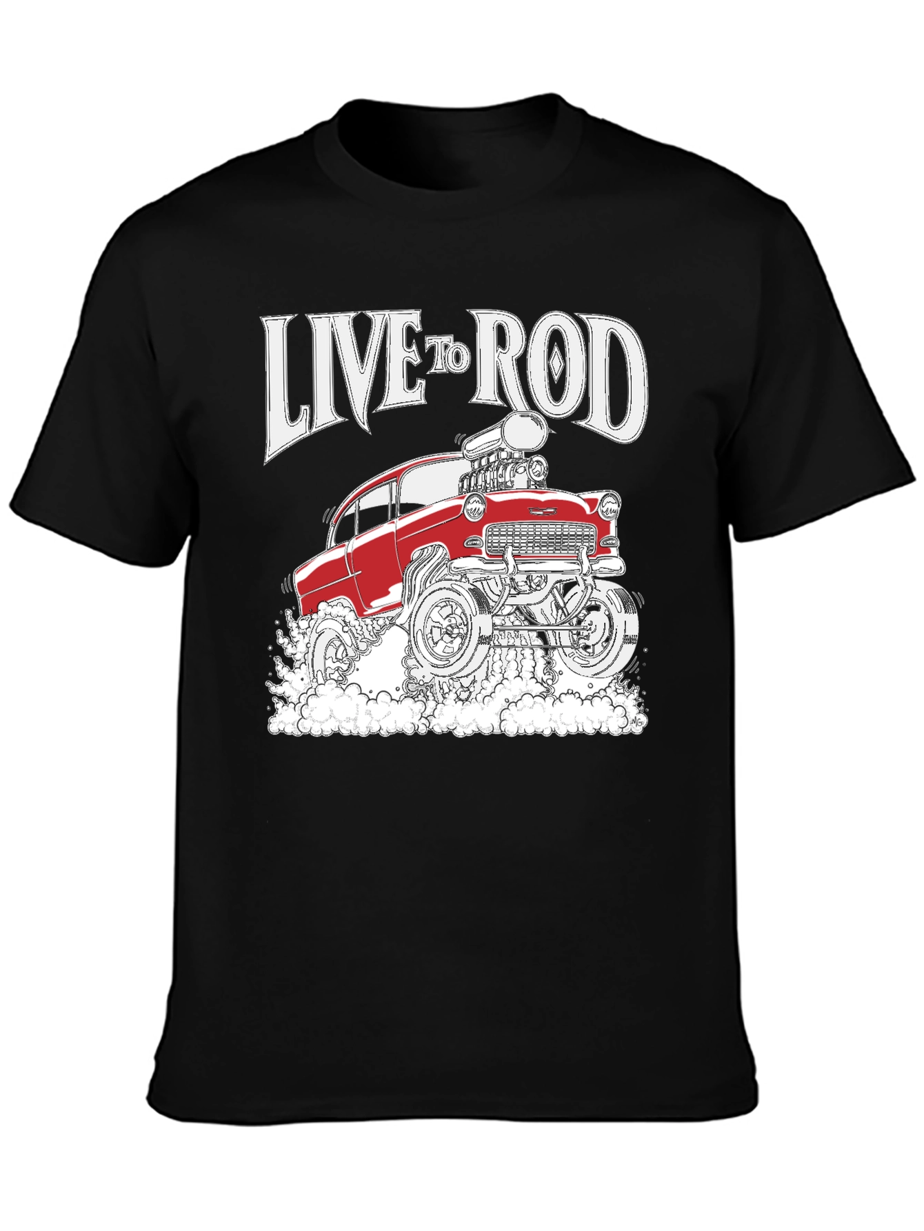 Live to Rod Hot Rod Graphic Tee - Black
