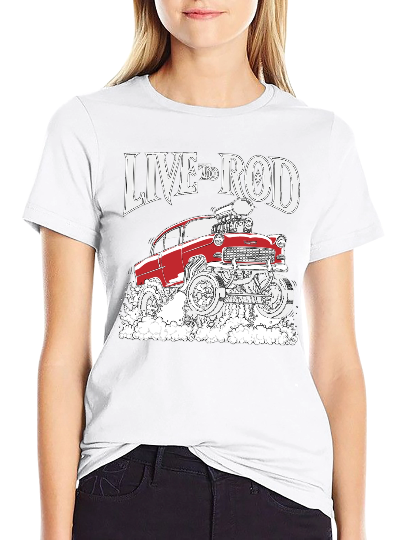 Live to Rod Hot Rod Graphic Tee - Black