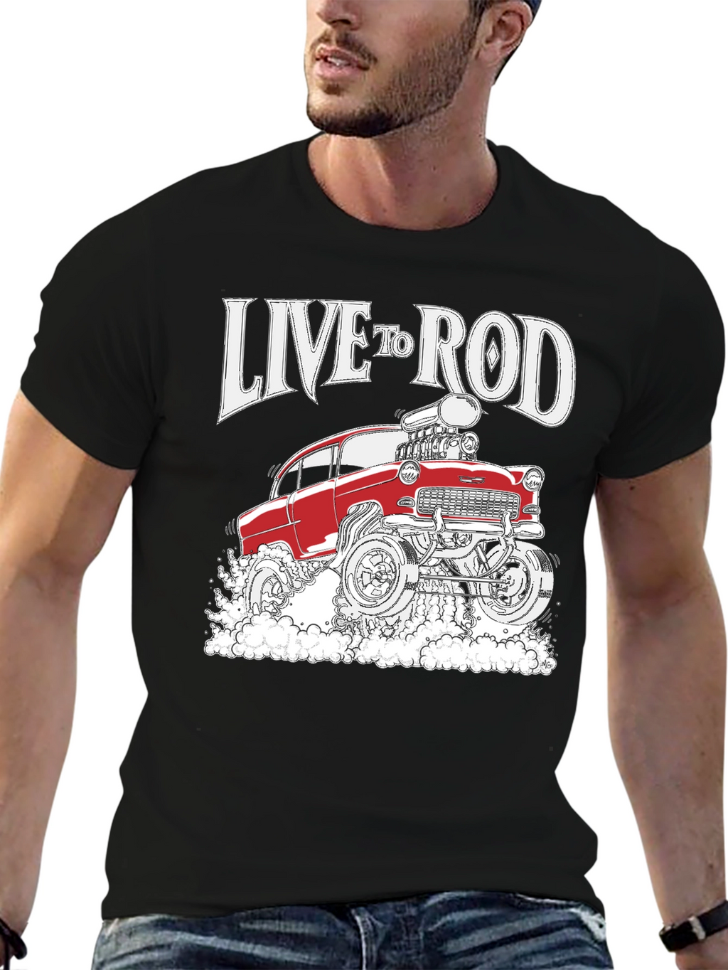 Live to Rod Hot Rod Graphic Tee - Black