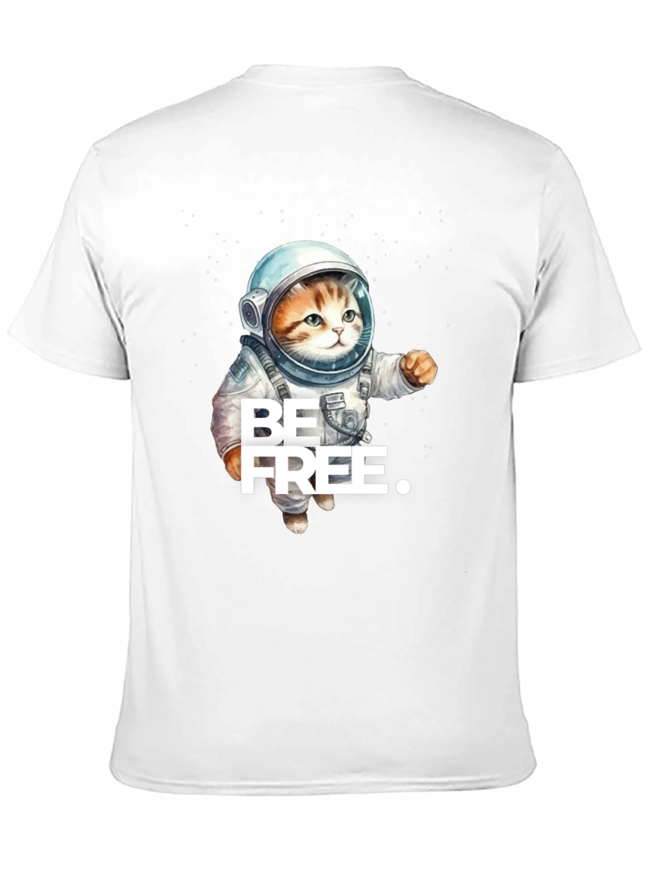 Cat Astronaut T-Shirt - Be Free Design