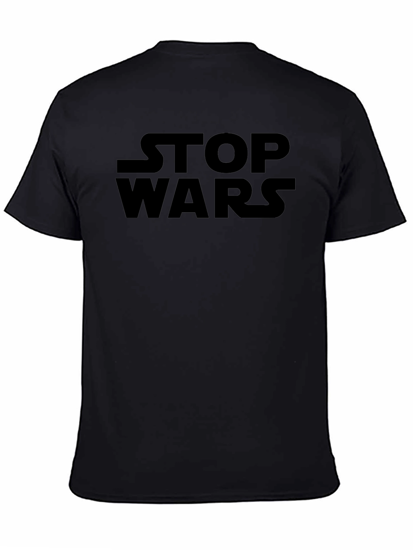 Stop Wars Black Graphic T-Shirt