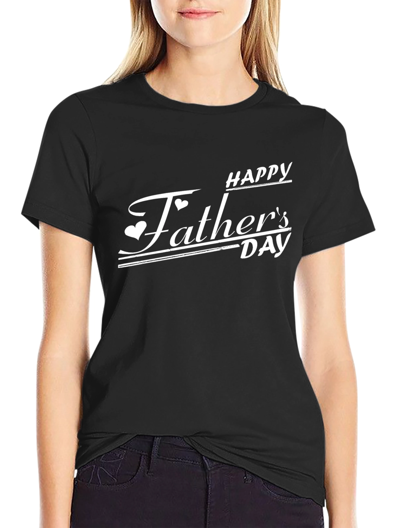 Happy Fathers Day Black T-Shirt