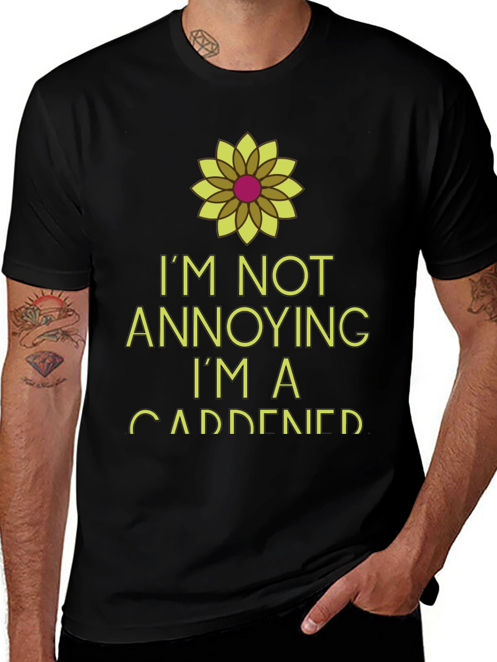 Im Not Annoying Im A Gardener Black T-Shirt