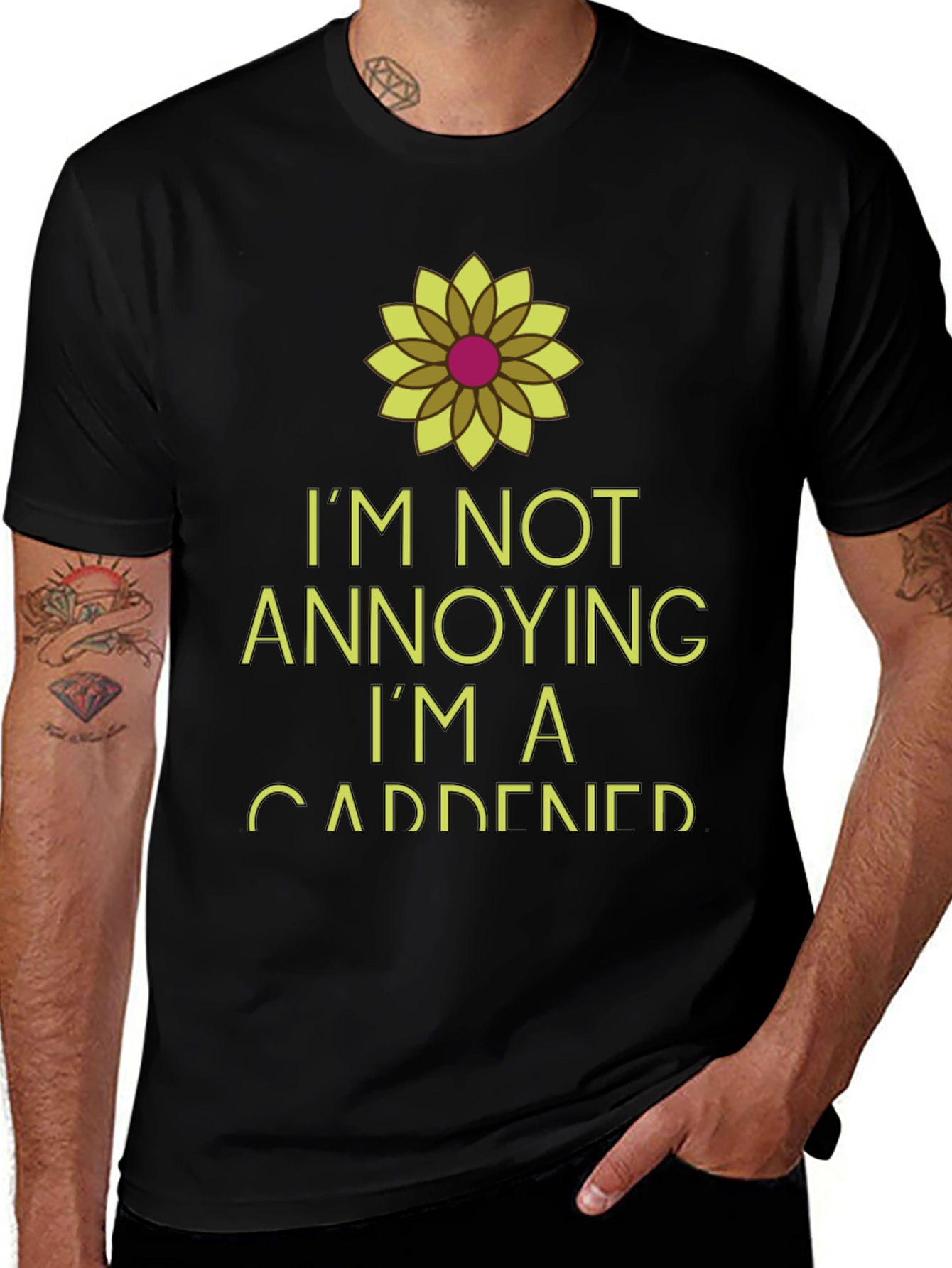 Im Not Annoying Im A Gardener Black T-Shirt