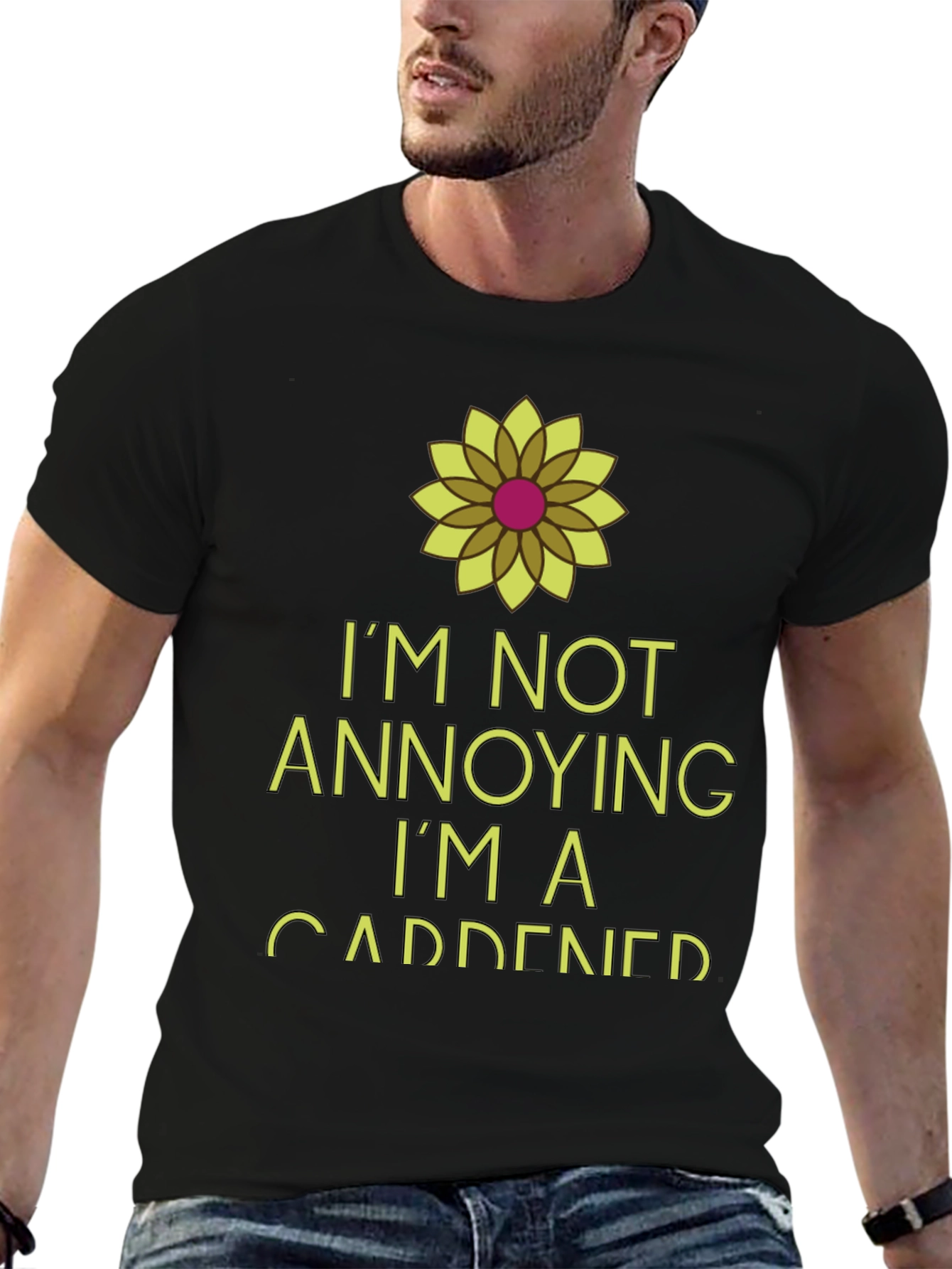 Im Not Annoying Im A Gardener Black T-Shirt