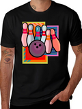 Retro Bowling T-Shirt - Strike Design