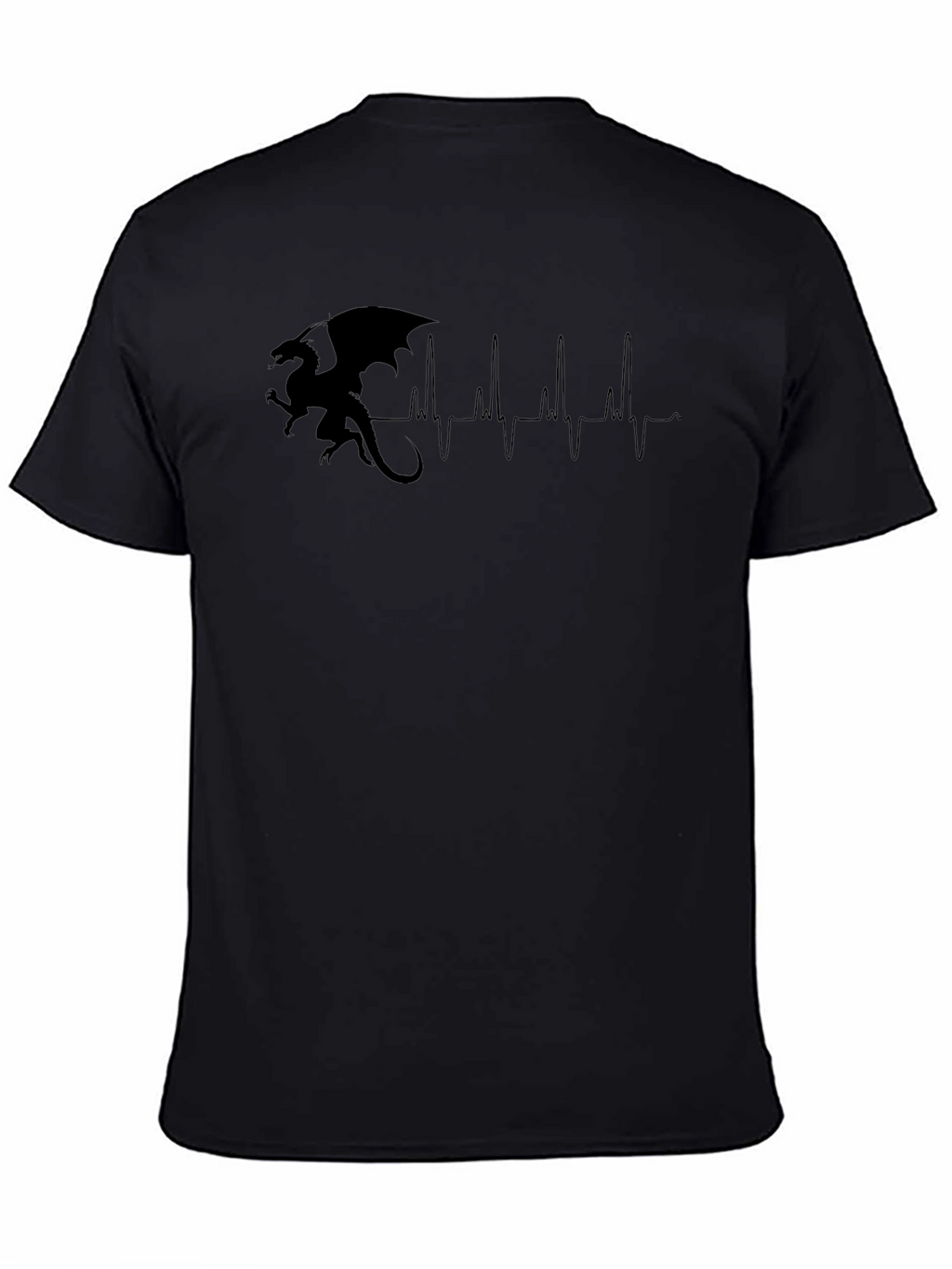 Dragon Heartbeat Graphic Tee - Black
