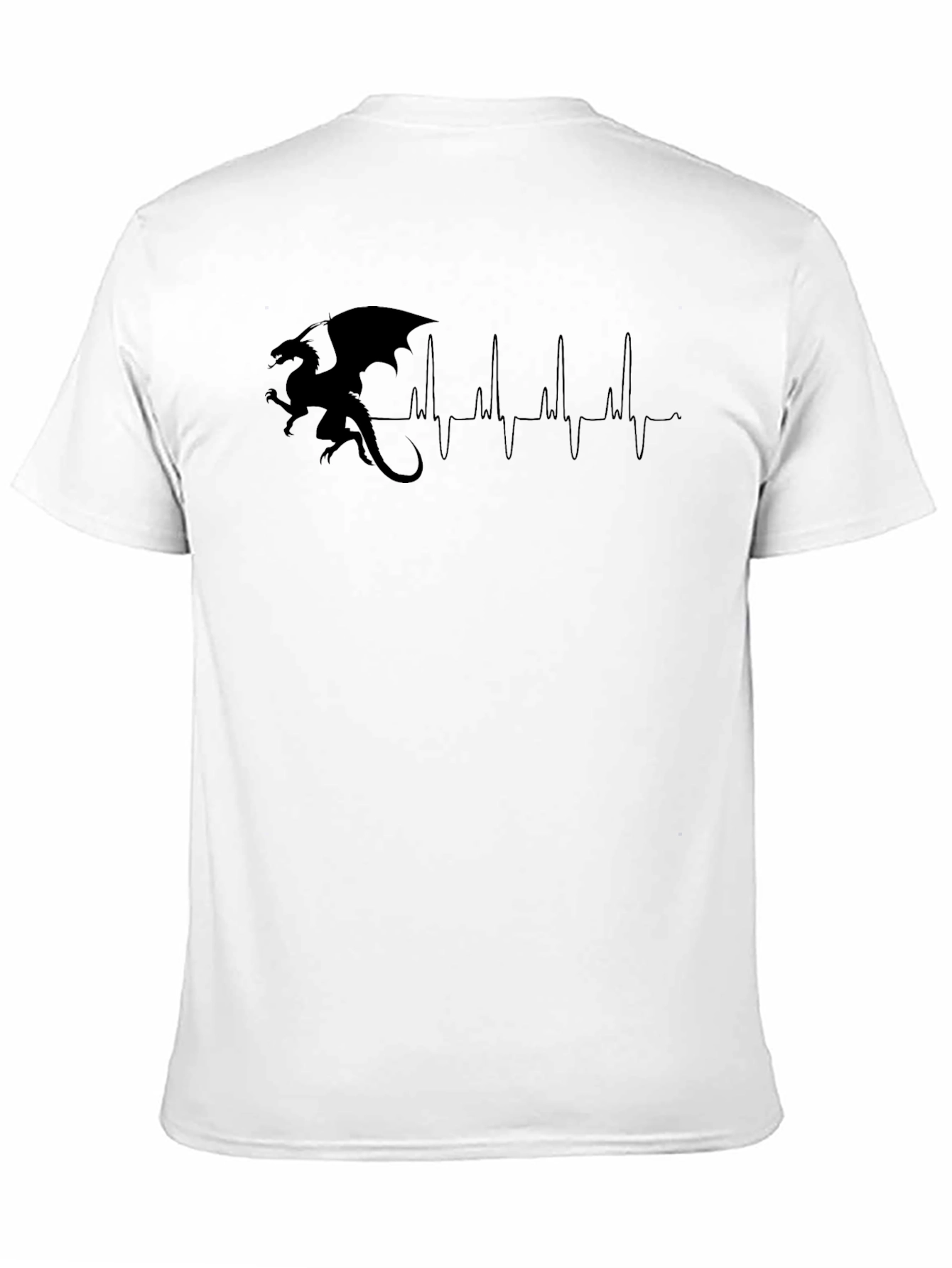 Dragon Heartbeat Graphic Tee - Black