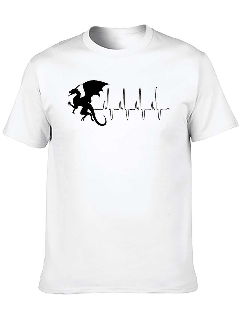 Dragon Heartbeat Graphic Tee - Black