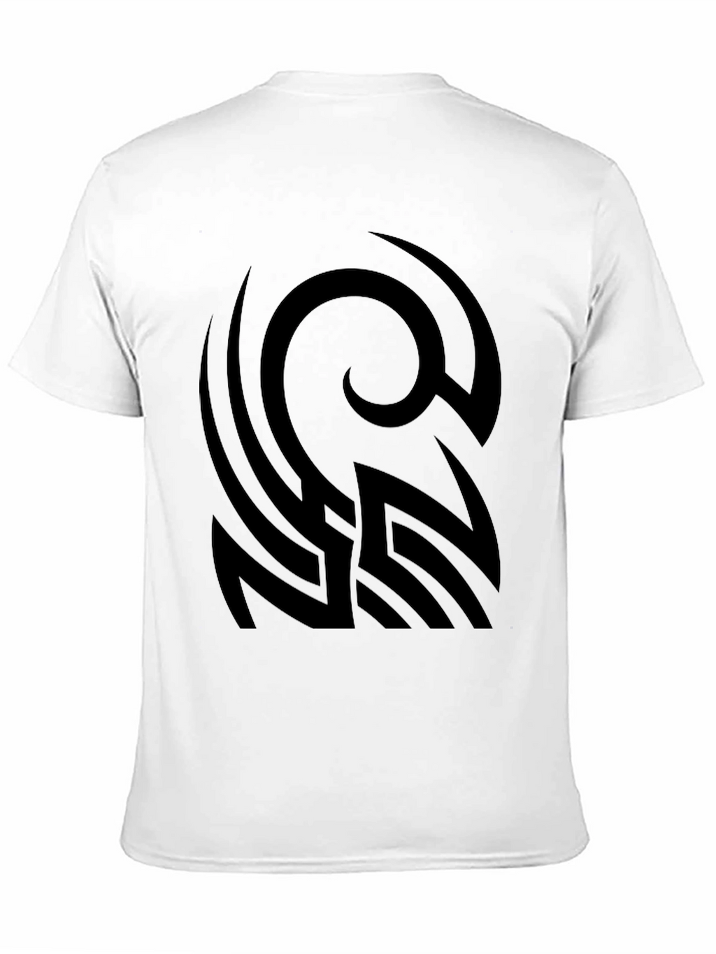 Black Graphic Tee - Abstract Tribal Design