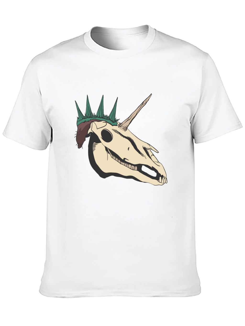 Unicorn Skull Graphic Tee - Black