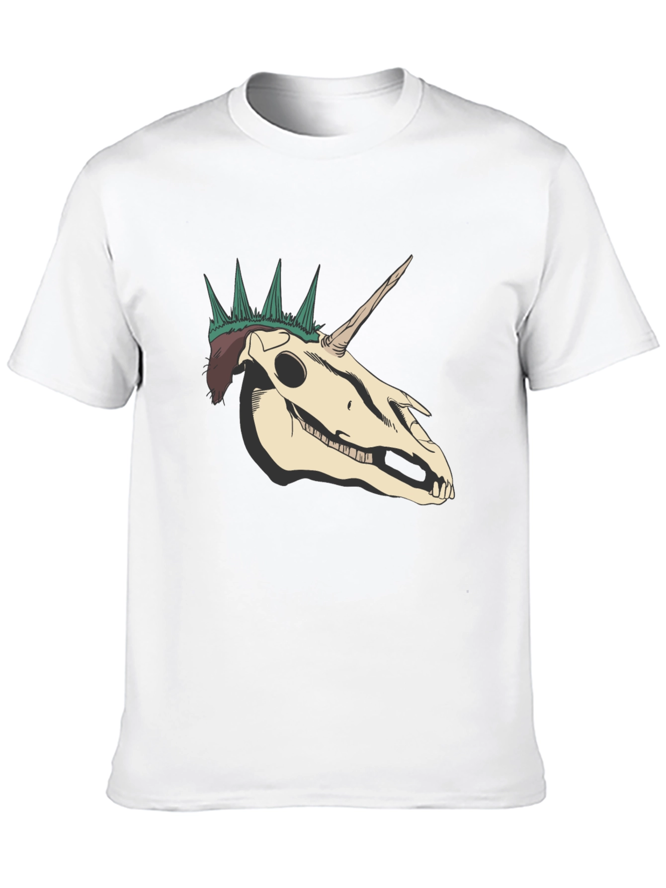Unicorn Skull Graphic Tee - Black