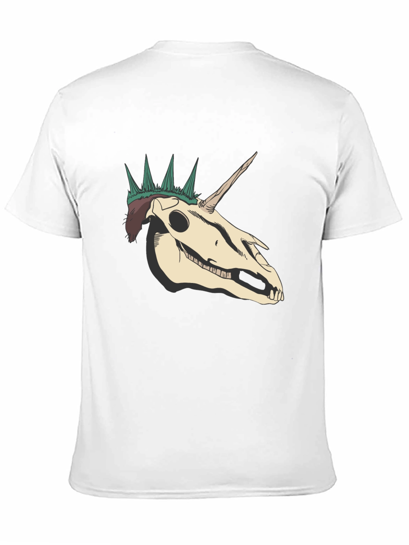 Unicorn Skull Graphic Tee - Black