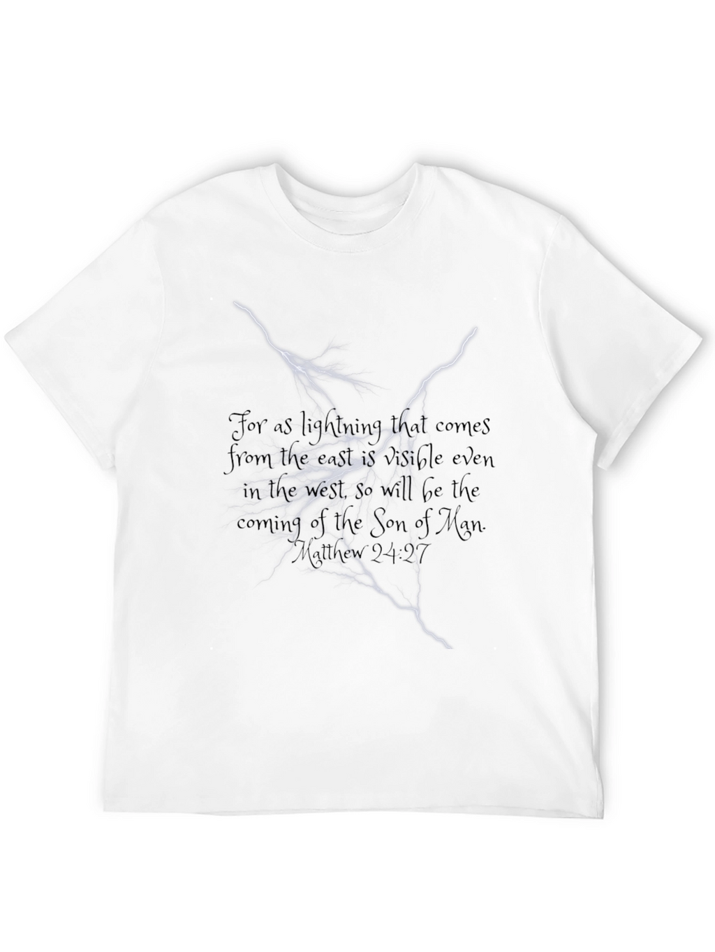 Matthew 24:27 Lightning Graphic Black T-Shirt
