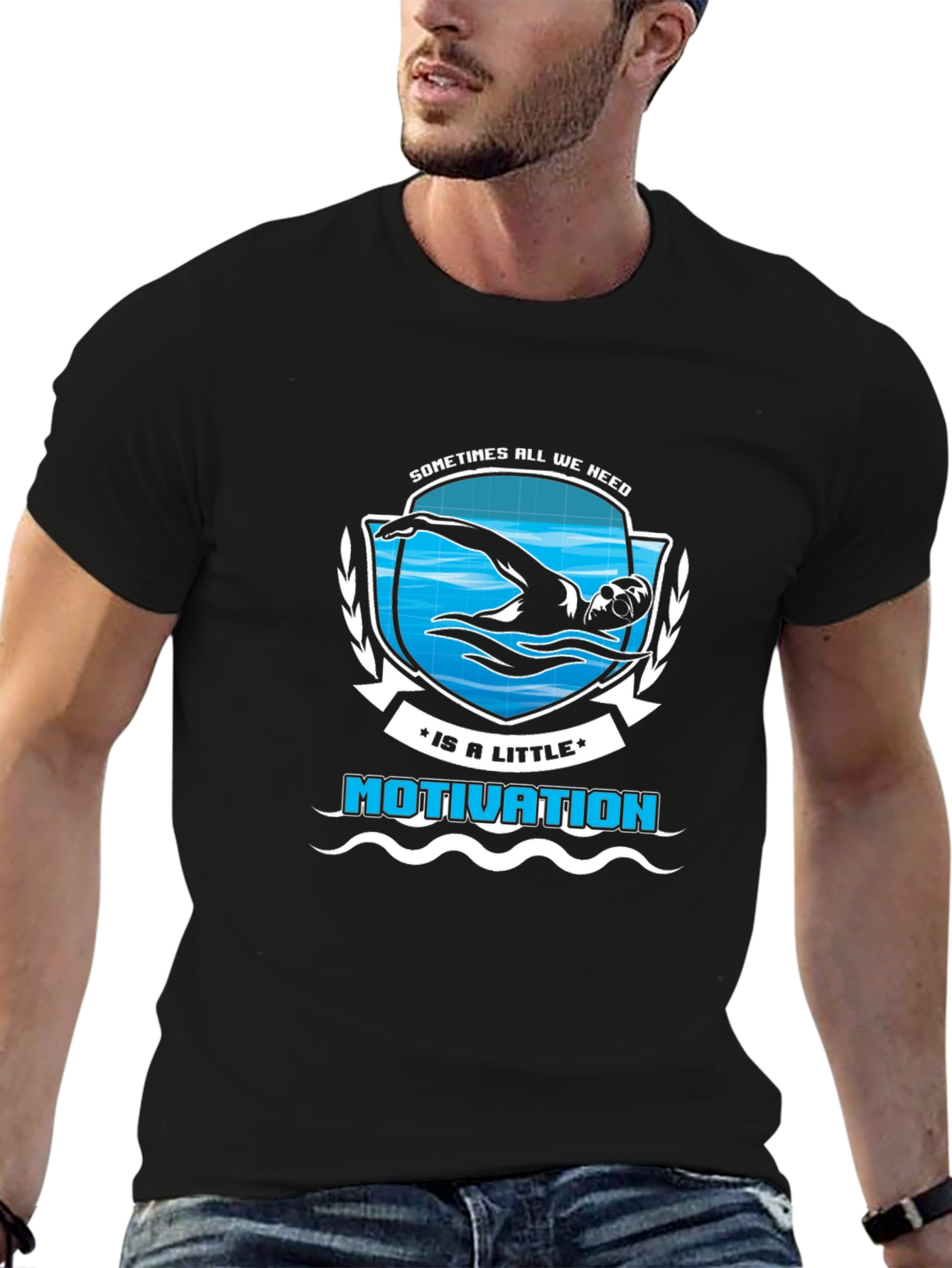 Motivation Swimmer Graphic T-Shirt