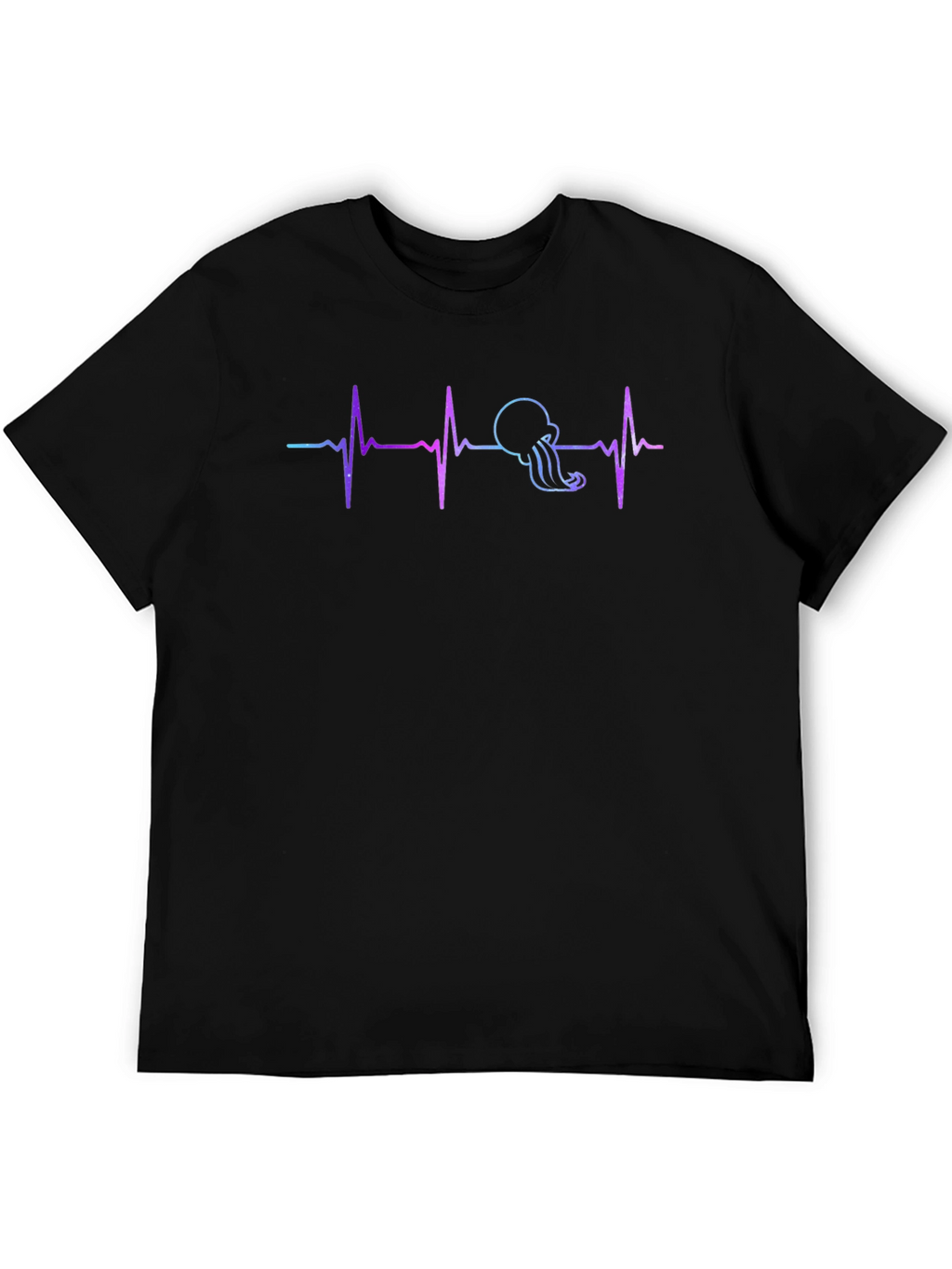 Aquarius Heartbeat T-Shirt - Black
