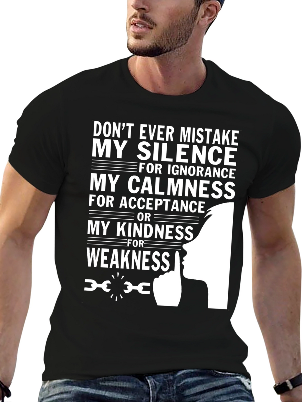 Silence Calmness Kindness Graphic Tee