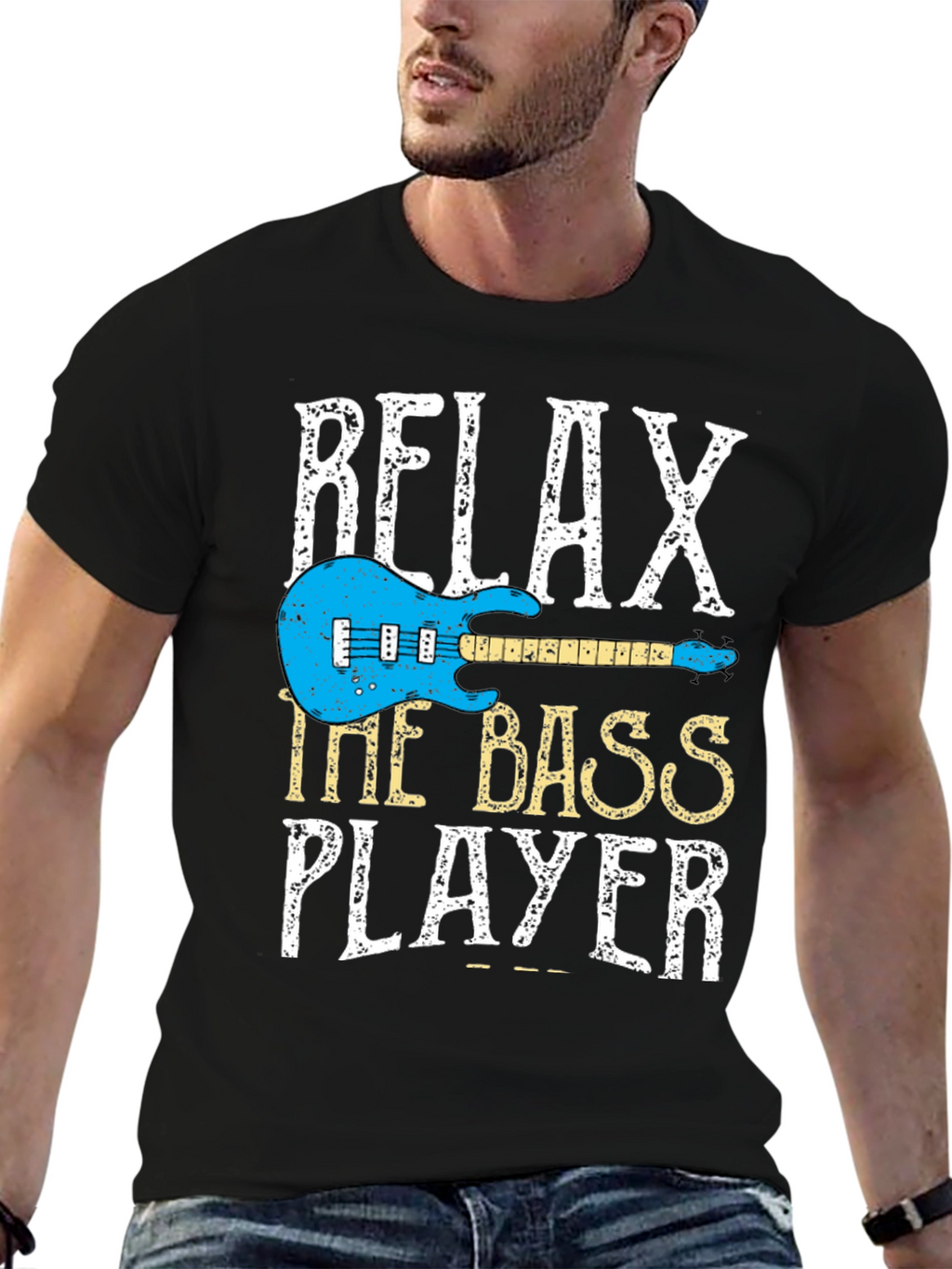 Relax The Bass Player Graphic T-Shirt