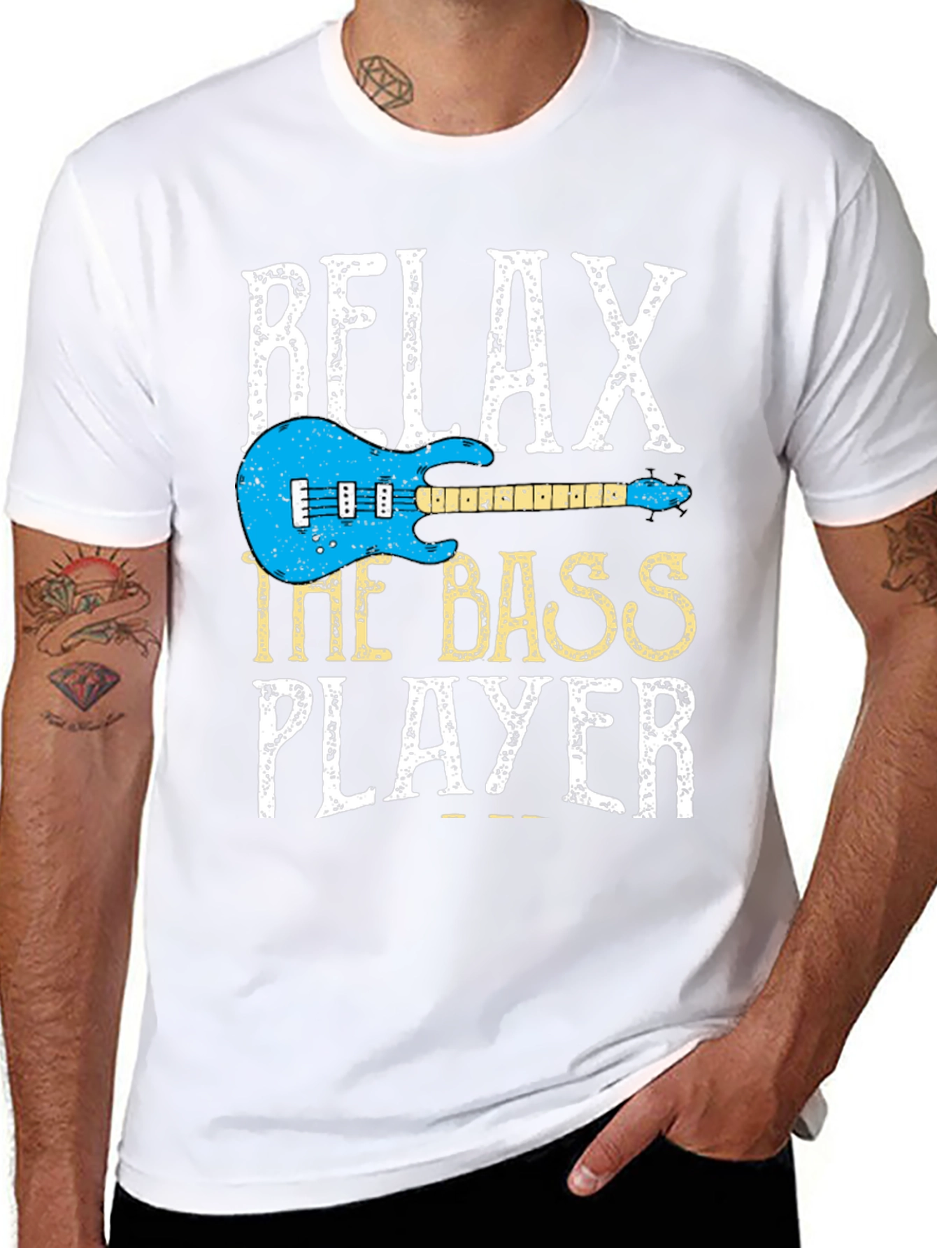 Relax The Bass Player Graphic T-Shirt