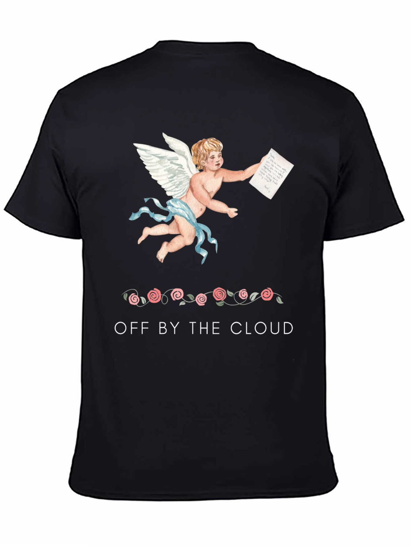 Cherub Print Black T-Shirt