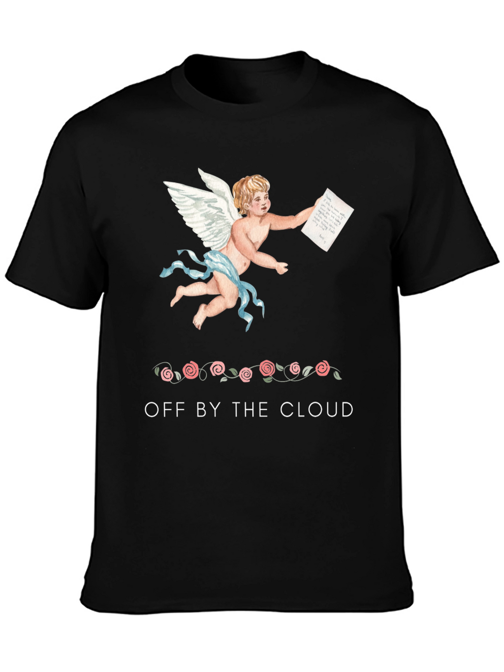 Cherub Print Black T-Shirt