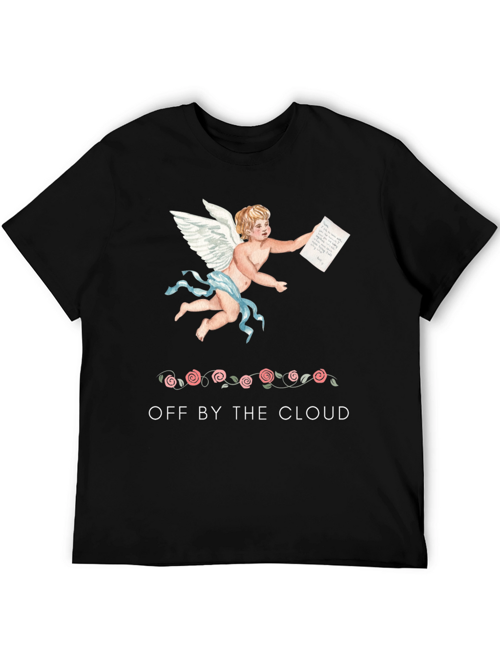 Cherub Print Black T-Shirt