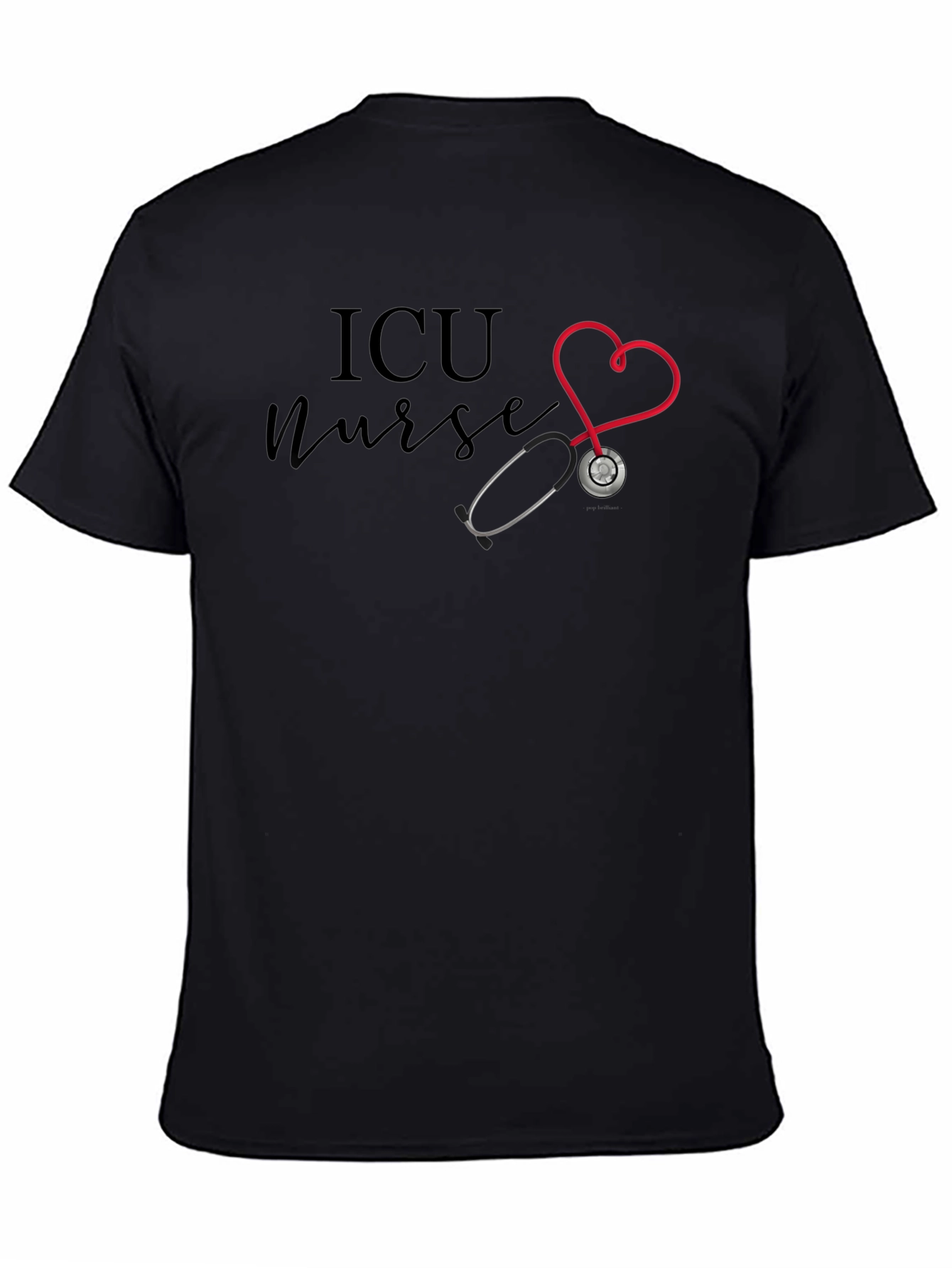 ICU Nurse Heart Stethoscope T-Shirt