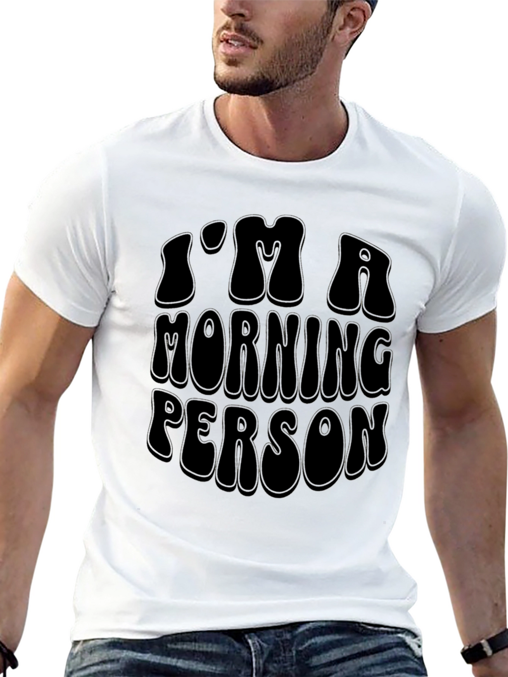 Im A Morning Person Black Graphic Tee