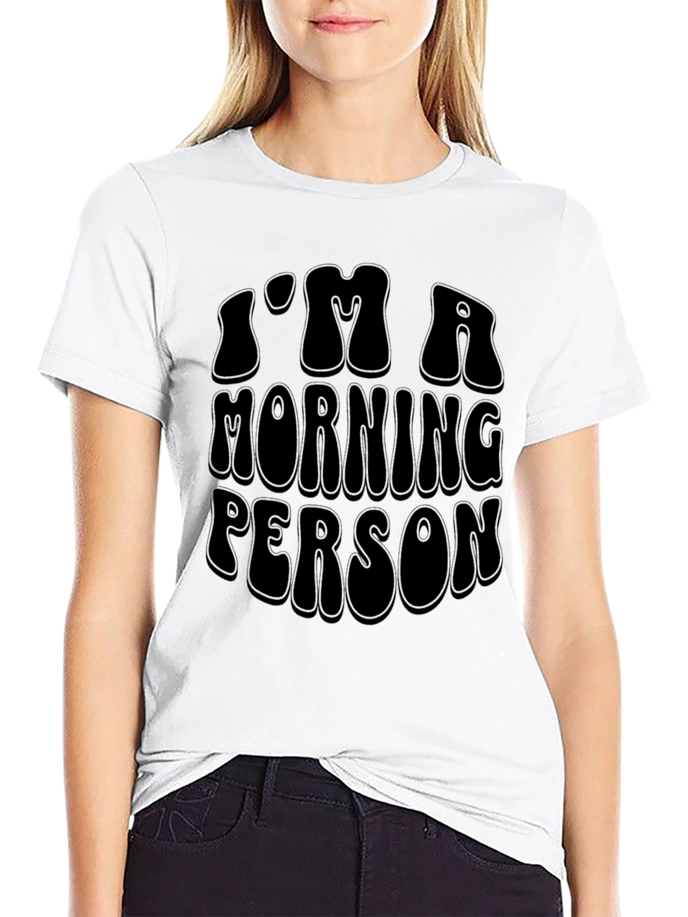 Im A Morning Person Black Graphic Tee