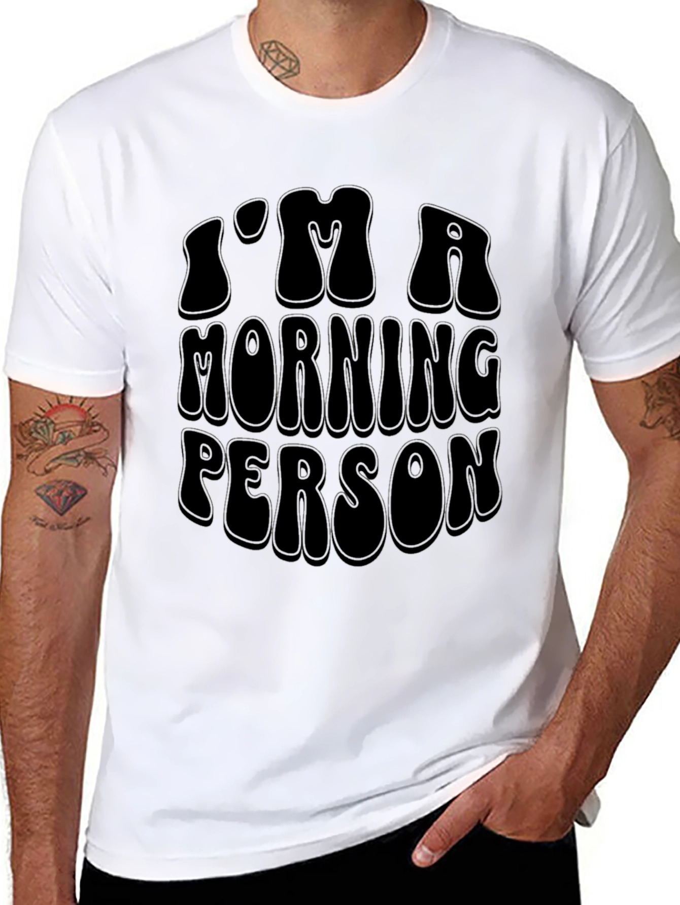 Im A Morning Person Black Graphic Tee