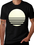 Modern Graphic Tee - Round Sunset Design