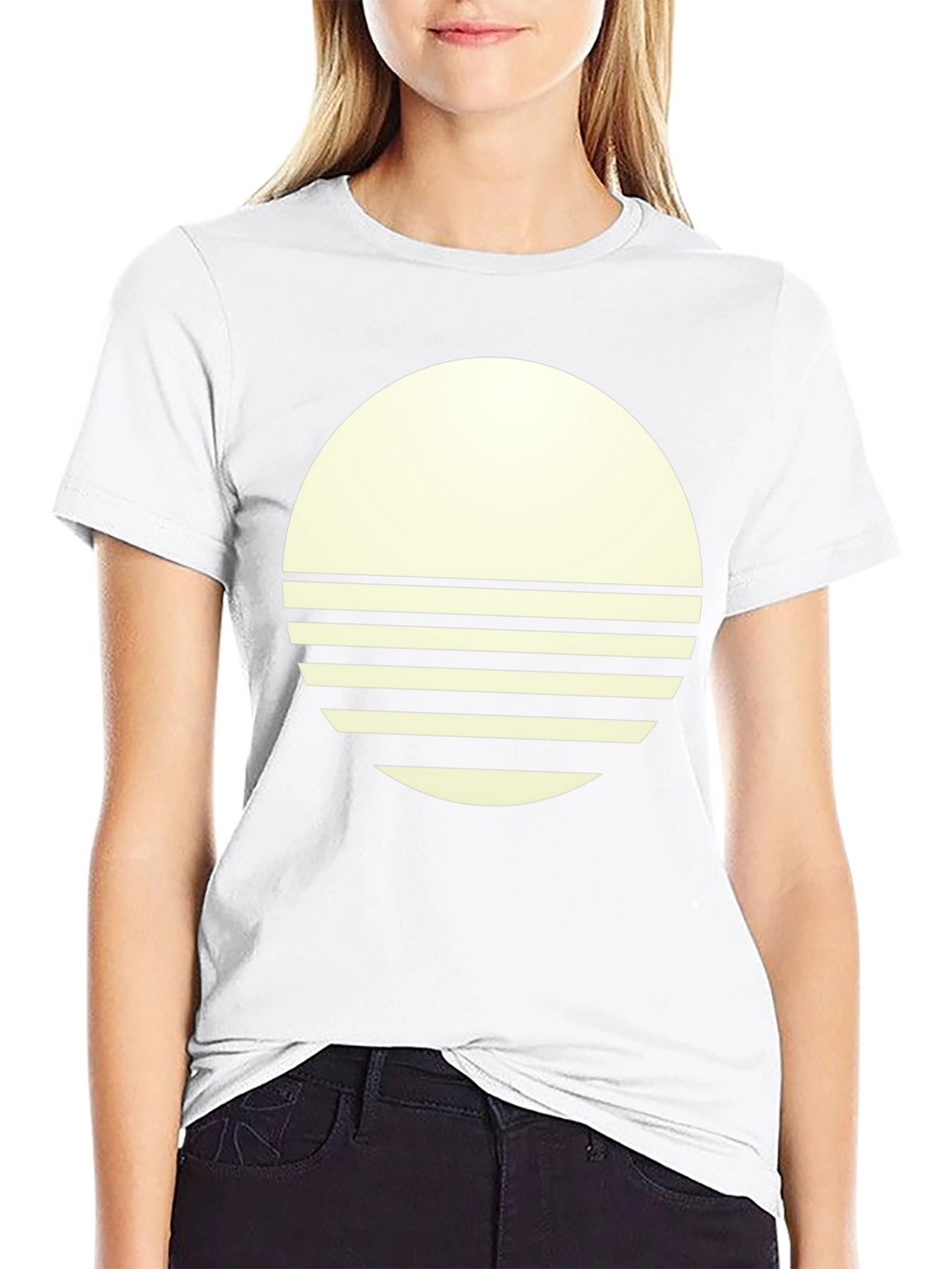 Modern Graphic Tee - Round Sunset Design