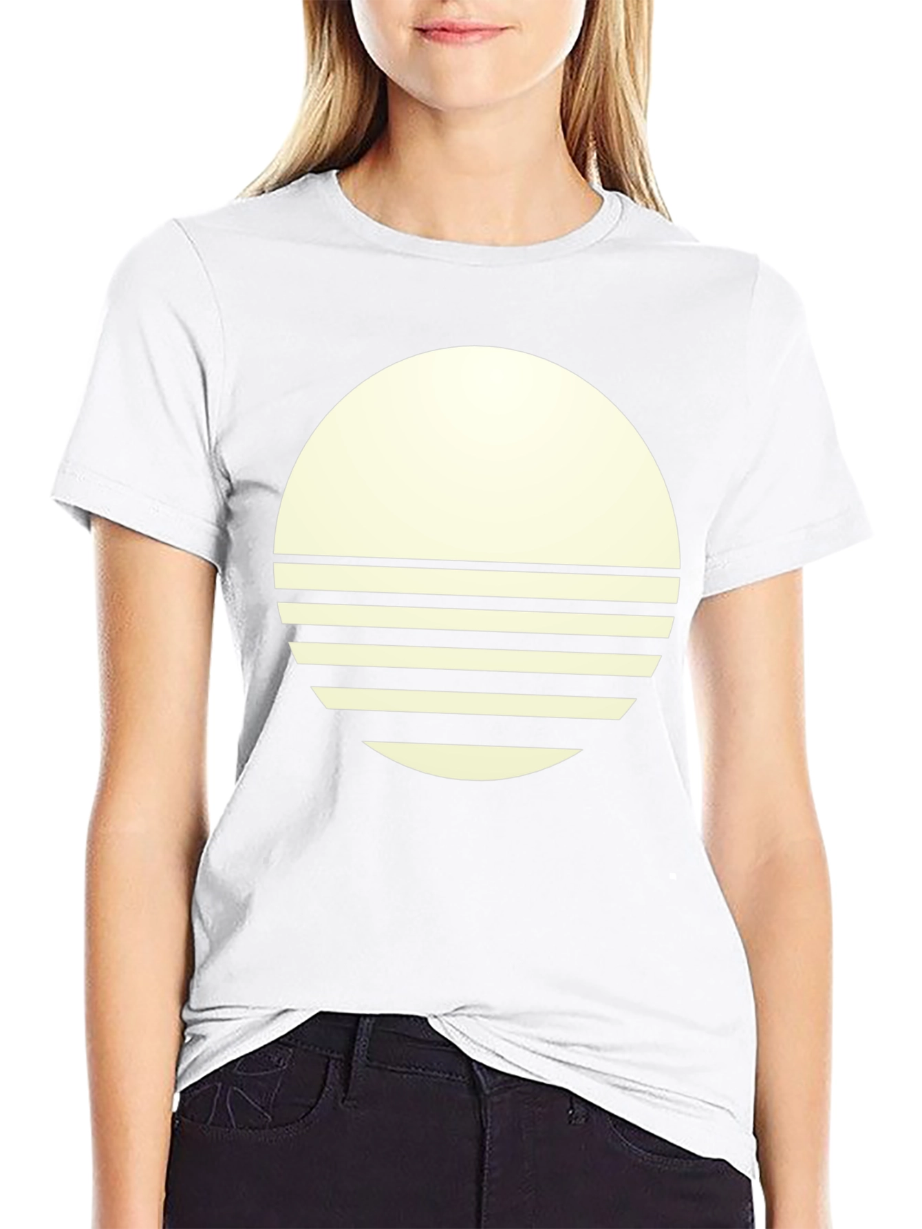 Modern Graphic Tee - Round Sunset Design