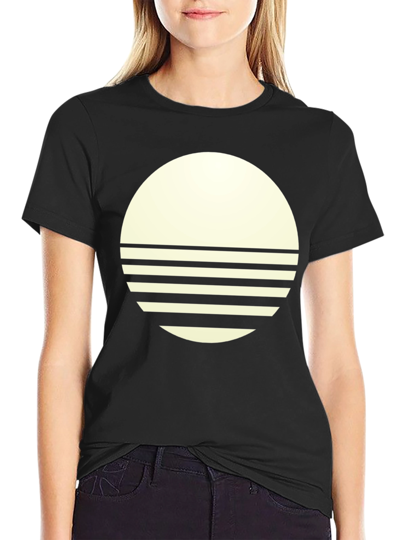 Modern Graphic Tee - Round Sunset Design