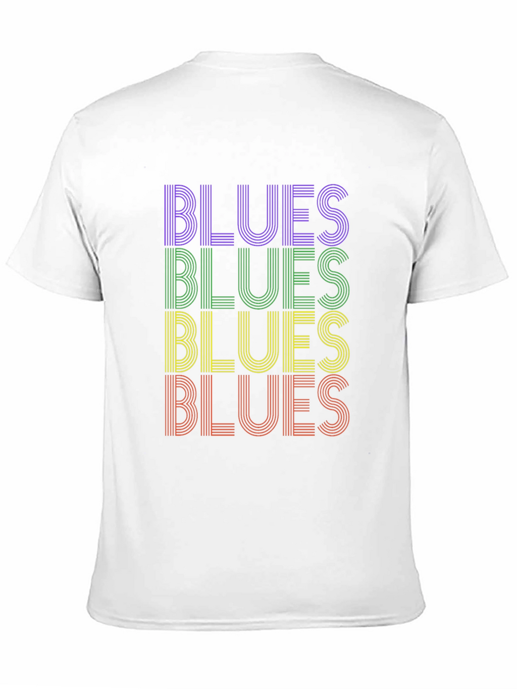 Retro Blues T-Shirt - Black Cotton Graphic Tee