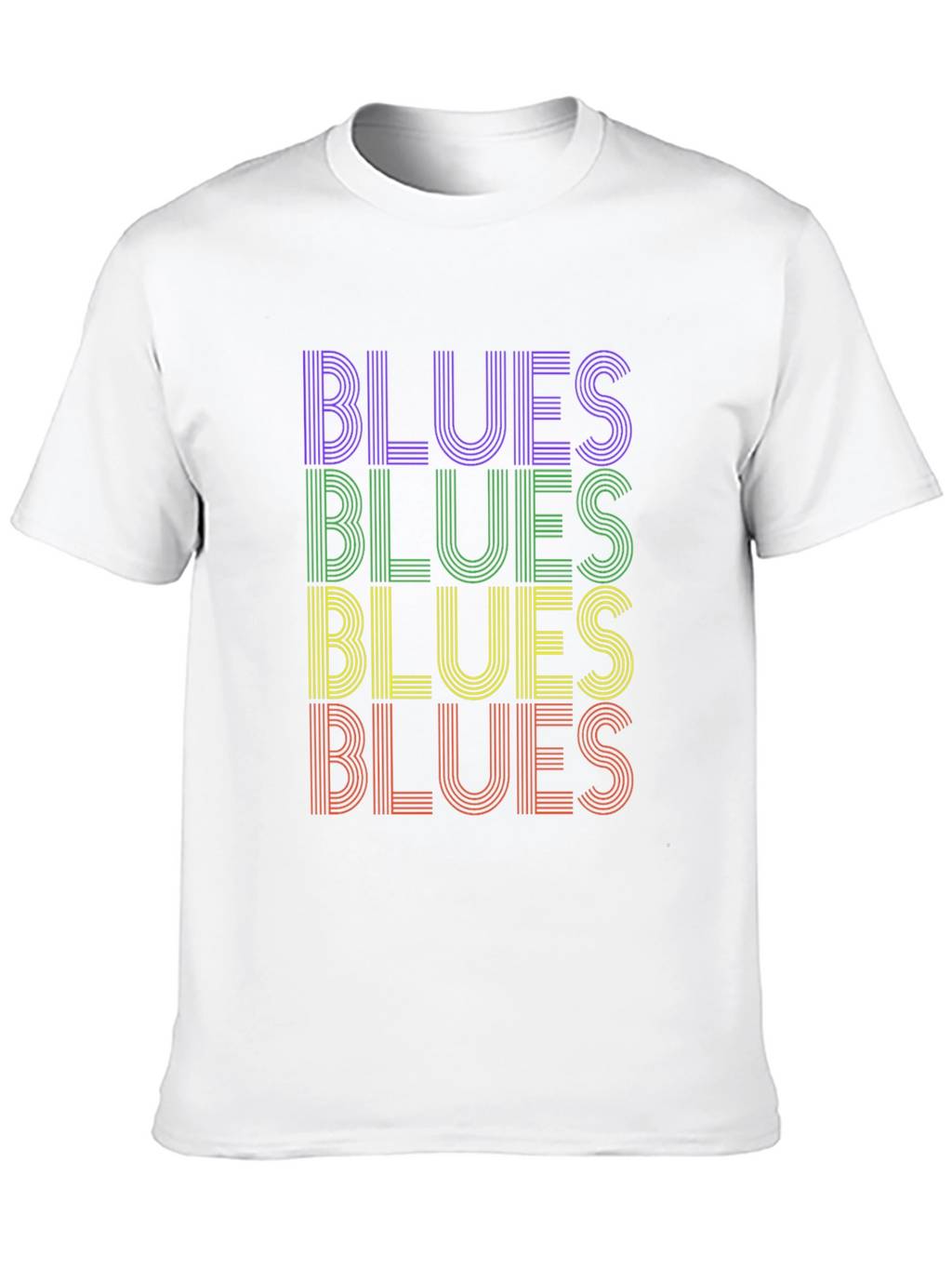 Retro Blues T-Shirt - Black Cotton Graphic Tee