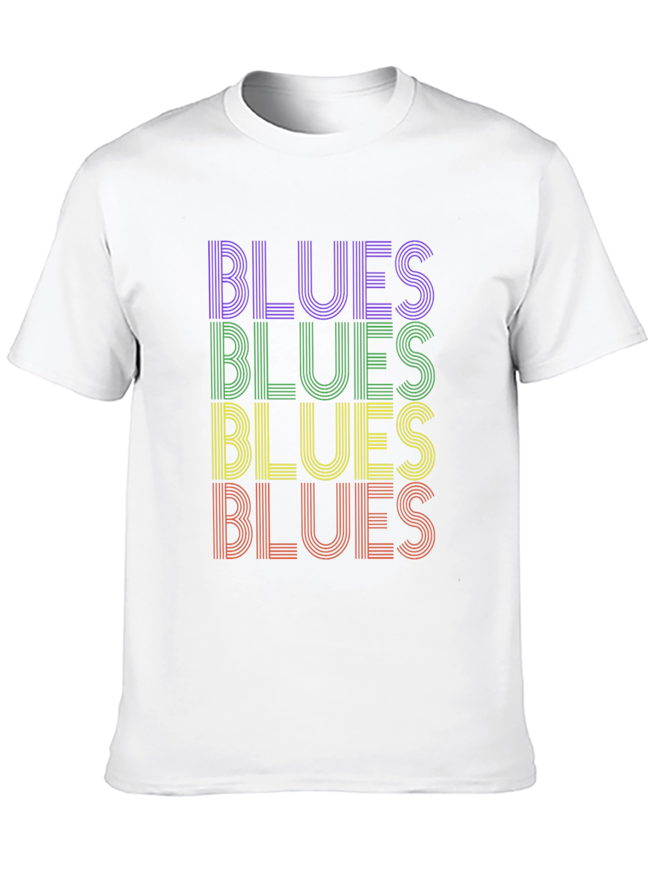 Retro Blues T-Shirt - Black Cotton Graphic Tee