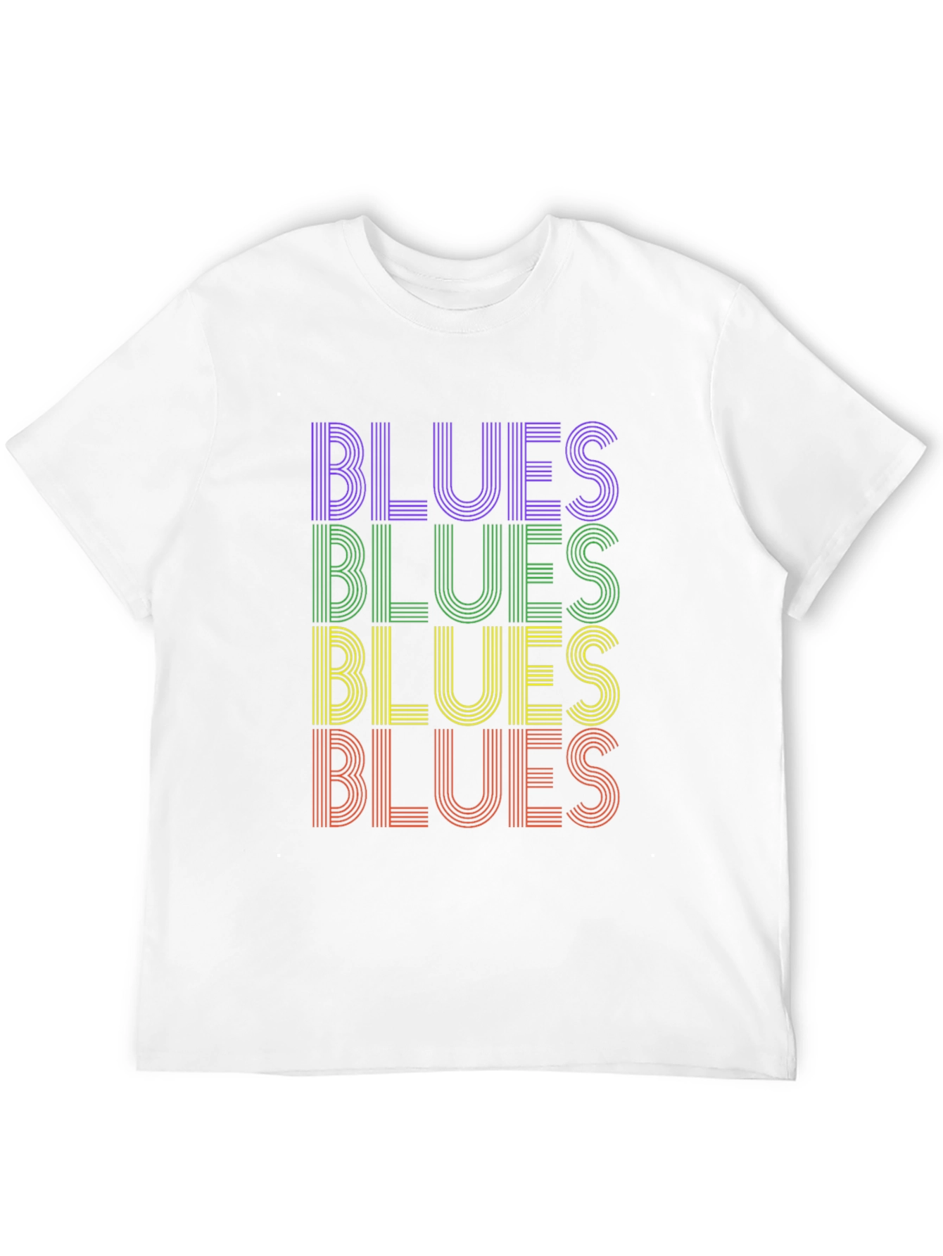 Retro Blues T-Shirt - Black Cotton Graphic Tee