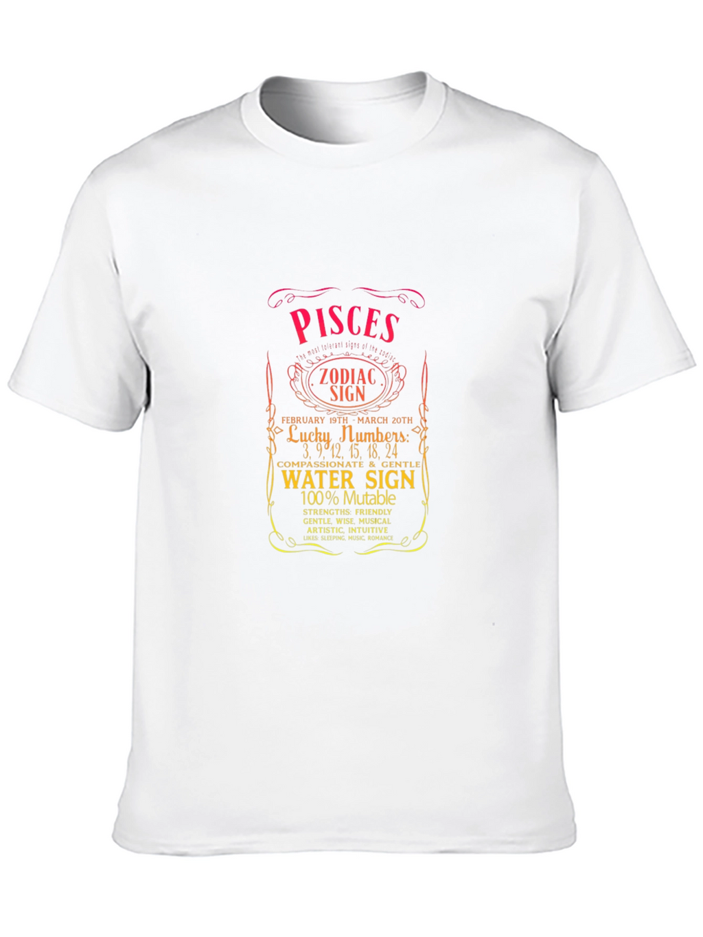 Pisces Zodiac Sign Graphic T-Shirt