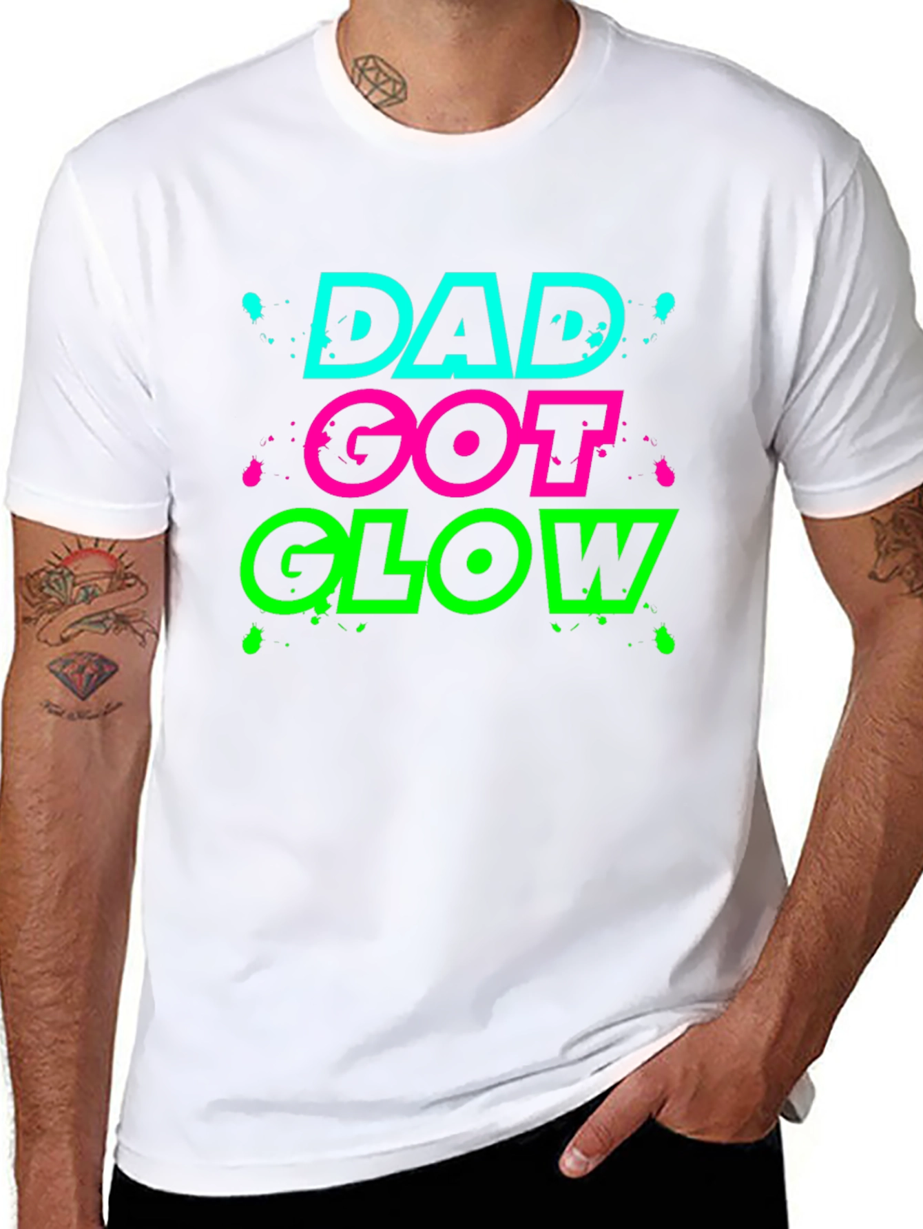 Dad Got Glow T-Shirt - Fun Neon Design